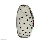 Printed canvas and leather women's slingbag, free size (L26in x W12in x H28in), Indian origin